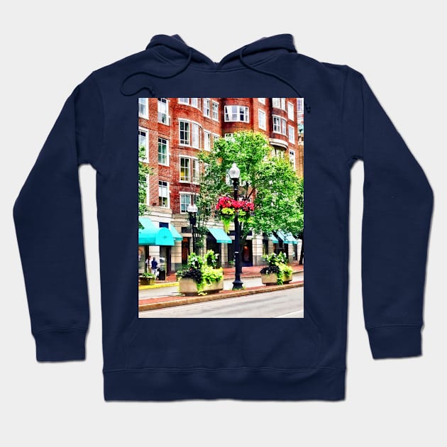 Boston MA - Shops Along Boyleston Street Hoodie by SusanSavad